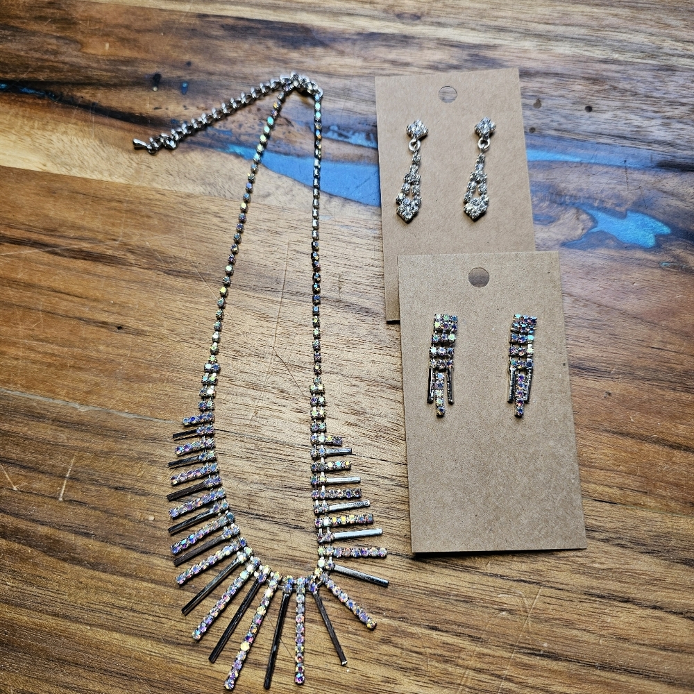 Rhinestone Necklace Set